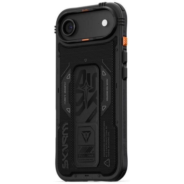 Skinarma Phantom Case for iPhone Air Magnetic Charging + Grip Stand Black - imagine 2