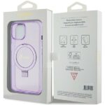 Guess GUHMP15MHRSGSU iPhone 15 Plus/ 14 Plus 6.7" purple hardcase Ring Stand Script Glitte - imagine 8
