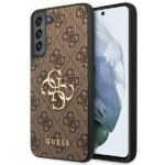 Guess GUHCS22M4GMGBR S906 S22+ brown hardcase 4G Big Metal Logo