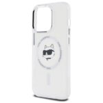 Karl Lagerfeld KLHMP14LHLSCHH iPhone 14  Pro 6.1" white hardcase IML Metal Choupette Head MagS - imagine 6