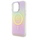 Guess GUHMP15LHITSP iPhone 15 Pro 6.1" pink hardcase IML Iridescent MagSafe - imagine 6