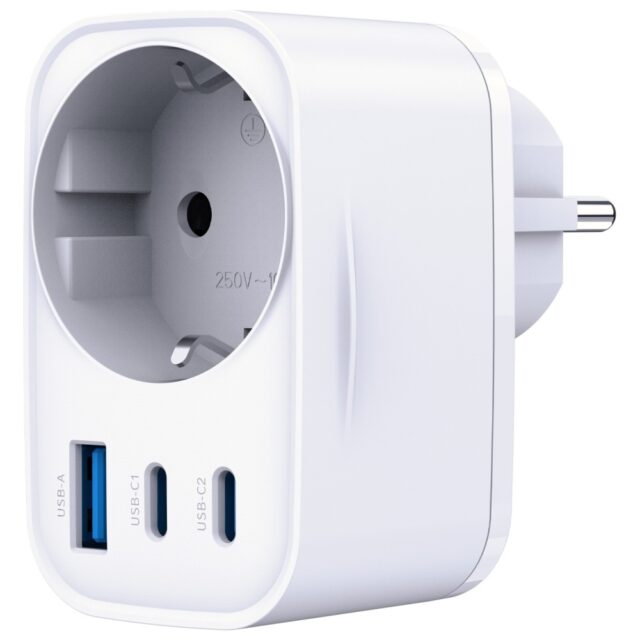 Adapter 3MK Hyper Comfort Charger 30W 1xUSB-A 2xUSB-C 1xSchuko PD QC3.0 white - imagine 8