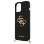 Guess GUHCP12MLSC4GBK iPhone 12/12 Pro 6,1" black hardcase 4G Gold Chain Collection - imagine 6