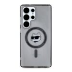 Etui Karl Lagerfeld Button Choupette Head Printed Logo MagSafe Samsung Galaxy S25 Ultra black - imagine 3