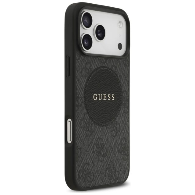 Case Guess 4G Circle Classic Logo        MagSafe for iPhone 17 Pro Max black - imagine 4