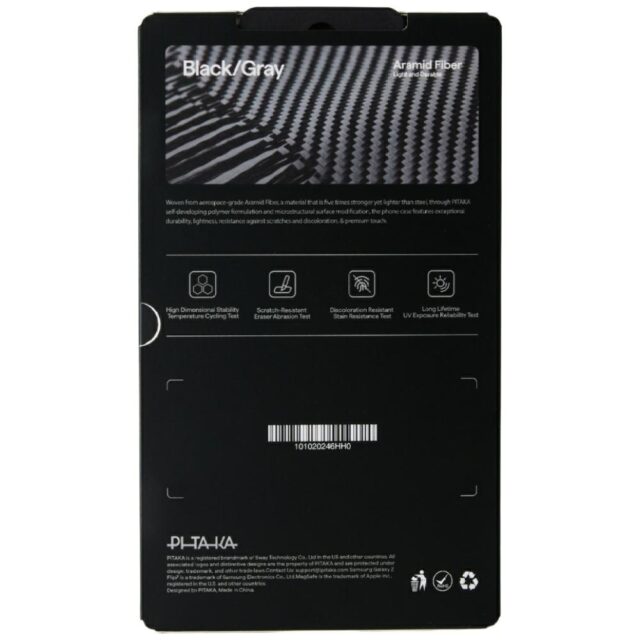 Case PITAKA Ultra-Slim MagSafe for Samsung Galaxy Z Flip7 black grey - imagine 8