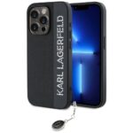 Karl Lagerfeld KLHCP15XPSAKDGCK iPhone 15 Pro Max 6.7" black hardcase Saffiano Rhinestones & C