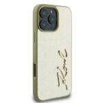Karl Lagerfeld KLHCP16LPFMFBKMD iPhone 16 Pro 6.3" gold hardcase Metal Signature - imagine 4