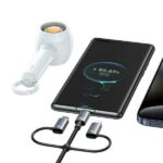 USAMS Cable 6in1 Fast charging 240W 1.2m Data Cable Digital dispay Aluminum Alloy Sufeng Series (SJ7 - imagine 6