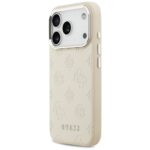 Guess Peony Hot Stamp Script MagSafe Case for iPhone 17 Pro Beige - imagine 2