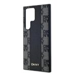 DKNY DKHMS24LPCPVSLK S24 Ultra S928 black hardcase Leather Checkered Mono Pattern MagSafe - imagine 6