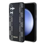 DKNY DKHMS24SPCPVSLK S24 S921 black hardcase Leather Checkered Mono Pattern MagSafe
