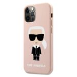 Karl Lagerfeld KLHCP12LSLFKPI iPhone 12 Pro Max 6,7" hardcase light pink Silicone Iconic - imagine 2