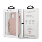 Guess GUHCP12LSASGPI iPhone 12 Pro Max 6,7" pink hardcase Saffiano Chain - imagine 8