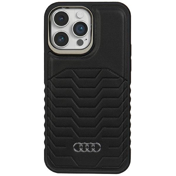 Audi Synthetic Leather MagSafe iPhone 14 Pro Max 6.7" black hardcase AU-TPUPCMIP14PM-GT/D3-BK