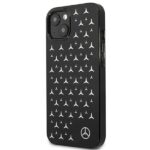 Mercedes MEHCP13SESPBK iPhone 13 mini 5,4" black hardcase Silver Stars Pattern - imagine 2