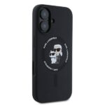 Karl Lagerfeld KLHMP16SSCMKCRHK iPhone 16 6.1" black hardcase Silicone Karl&Choupette Heads Ri - imagine 2