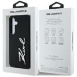 Case Karl Lagerfeld Silicone Metal Signature Logo Samsung Galaxy S25 black - imagine 8