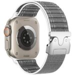 Beline Woven Nylon Diagonal Style Parachute Strap for Apple Watch 38/40/41mm Gray