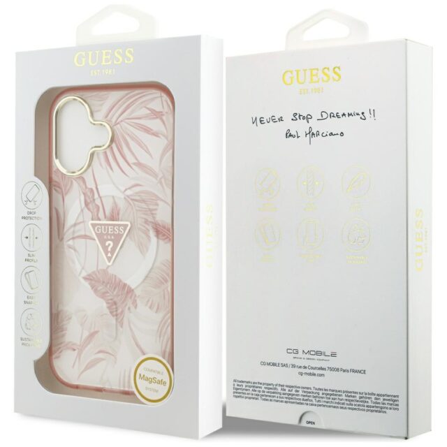 Guess Jungle Tonal Triangle MagSafe Case for iPhone 17 Pink - imagine 8