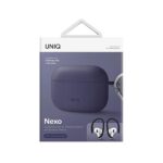UNIQ Nexo Case AirPods Pro 2 gen + Ear Hooks Silicone fig purple - imagine 3