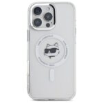 Karl Lagerfeld KLHMP16LHLSCHH iPhone 16 Pro 6.3" white hardcase IML Metal Choupette Head MagSaf - imagine 3