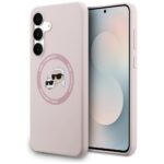 Case Karl Lagerfeld Silicone Karl&Choupette Heads MagSafe for Samsung Galaxy S25 FE pink