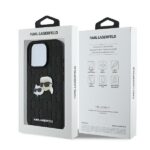 Karl Lagerfeld KLHCP16LPGKLKCPK iPhone 16 Pro 6.3" black hardcase Monogram Karl&Chaoupette Hea - imagine 8