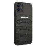 AMG AMHCN61GSEBK iPhone 11 6,1"  black hardcase Leather Debossed Lines - imagine 4
