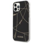 Guess GUHCP12LPCUCHBK iPhone 12 Pro Max 6,7" black hardcase Gold Chain Collection - imagine 2