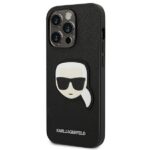 Karl Lagerfeld KLHCP14LSAPKHK iPhone 14 Pro 6,1" black hardcase Saffiano Karl`s Head Patch - imagine 2