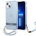 Guess GUHCP13MHTSGSB iPhone 13 / 14 / 15 6.1" blue hardcase Translucent Strap