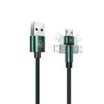 USAMS Braided Rotating Cable U60 2A microUSB green 1m SJ478USB02 (US-SJ478)