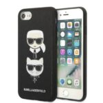 Karl Lagerfeld KLHCI8SAKICKCBK iPhone 7/8 / SE 2020 / SE 2022 black hardcase Saffiano Karl&Cho