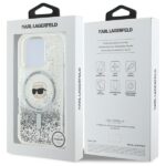 Karl Lagerfeld KLHMP16LLGKISGH iPhone16 Pro 6.3" hardcase transparent Liquid Glitter Karl Head Magsa - imagine 8