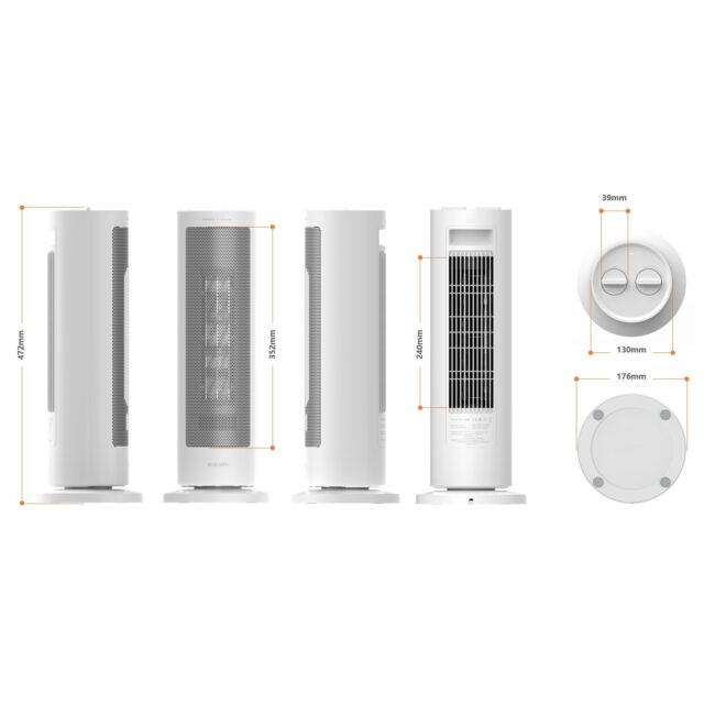 Xiaomi Fan Heater EU | Grzejnik, termowentylator | 1200W/2000W - imagine 5
