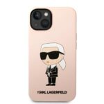 Karl Lagerfeld KLHCP14SSNIKBCP iPhone 14/ 15 / 13 6,1" hardcase pink Silicone Ikonik - imagine 3