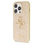 Guess GUHCP14LHG4SGD iPhone 14 Pro 6.1" gold hardcase Glitter Script Big 4G - imagine 2