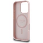 Case Guess Grained Printed Flower Pattern MagSafe for iPhone 16 Pro Max pink - imagine 7