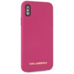 Karl Lagerfeld KLHCPXSLROG iPhone X/Xs hardcase fushia Silicone - imagine 5