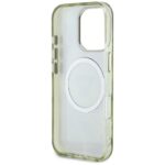 Case Guess Glitter Flowers Triangle Buttons MagSafe for iPhone 16 Pro Max green - imagine 7