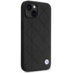 Case BMW BMHCP14S22RQDK iPhone 14 / 15 / 13 6.1" black Leather Quilted - imagine 4