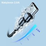 USAMS Braided Rotating Cable U60 2A USB-C black 1m SJ477USB01 (US-SJ477) - imagine 7