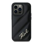 Karl Lagerfeld KLHCP13LPQDSMGK iPhone 13 Pro / 13 6.1" black hardcase Diagonal Quilted Script - imagine 3