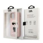 Karl Lagerfeld KLHCP12SSLFKPI iPhone 12 mini 5,4" hardcase light pink Silicone Iconic - imagine 8