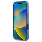 Guess GUHCP16SP4TDPB iPhone 16 6.1" blue hardcase Leather 4G Triangle Strass MagSafe - imagine 5