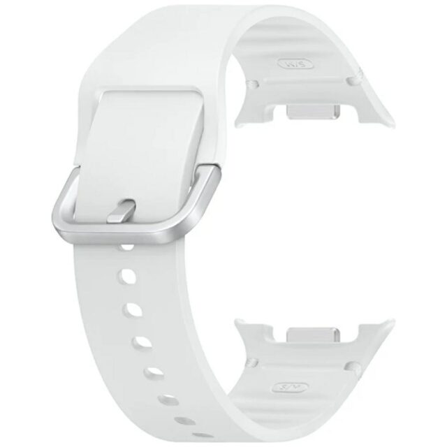 Band Samsung Sport for Galaxy Watch8 / Watch8 Classic (S/M) white - imagine 3
