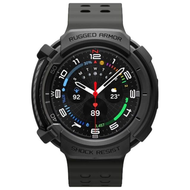 Spigen Rugged Armor Case for Samsung Galaxy Watch 8 Classic 46mm black - imagine 3