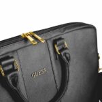Guess Torba GUCB15TBK 16" black Saffiano - imagine 4