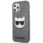 Karl Lagerfeld KLHCP12MCHTUGLB iPhone 12/12 Pro 6,1" black hardcase Glitter Choupette - imagine 2